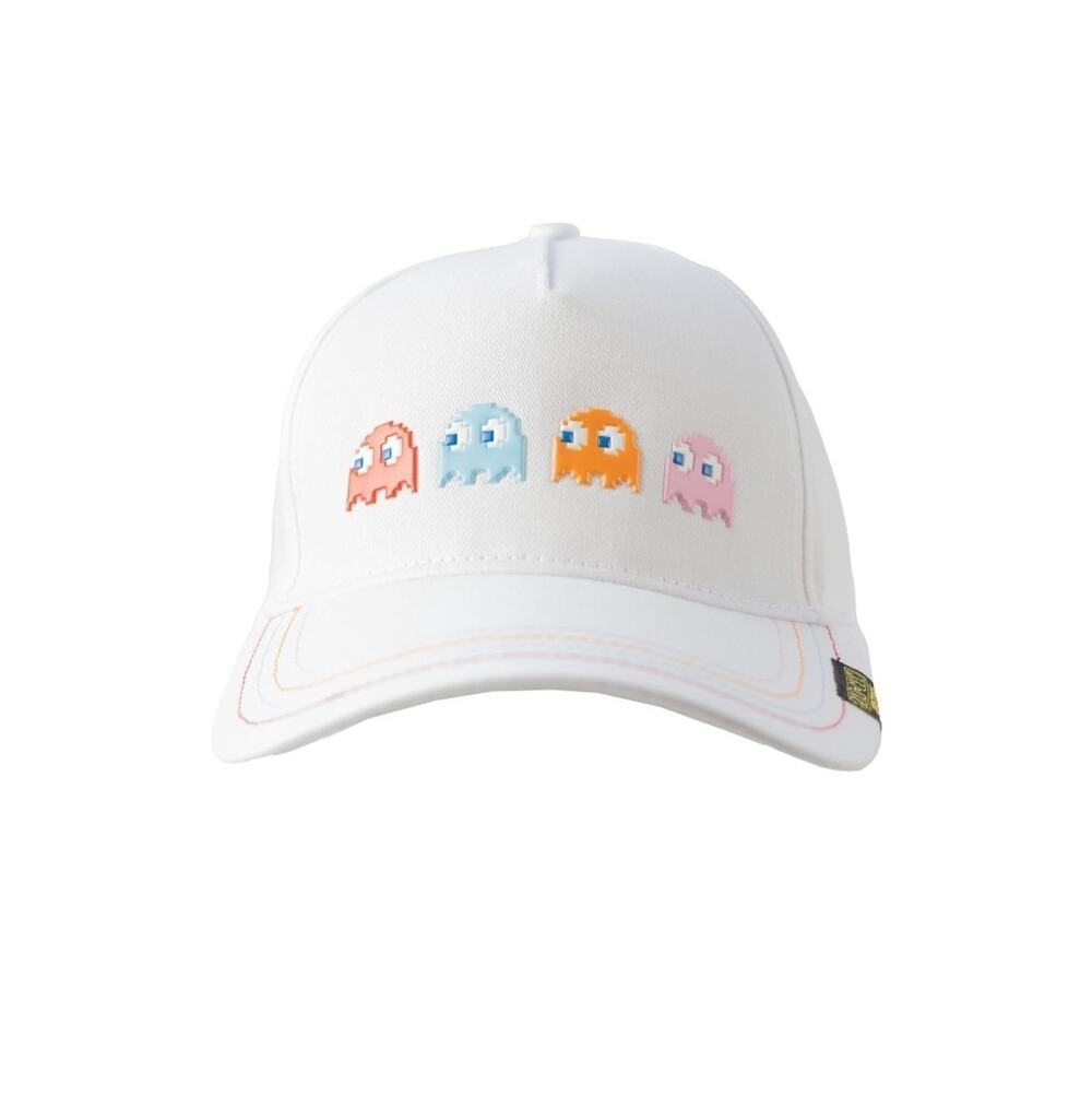 Pacman Ghosts White Pink Baseball Hat Pac Man Justice Collab OSFM Snapback